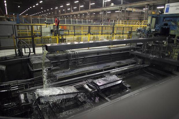 Steel tubes are manufactured at Atlas Tube in Harrow, Ontario, March 8, 2018.