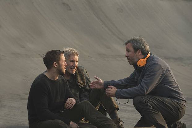Director Denis Villeneuve, right.