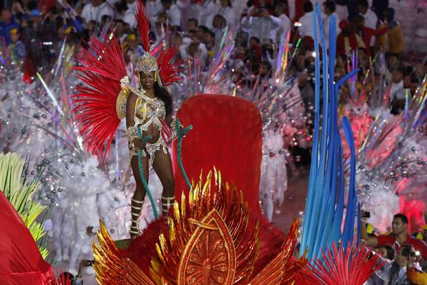 Dancers perform during the closing ceremony for the Summer Olympics in Rio de Janeiro, Brazil, on August 21, 2016.