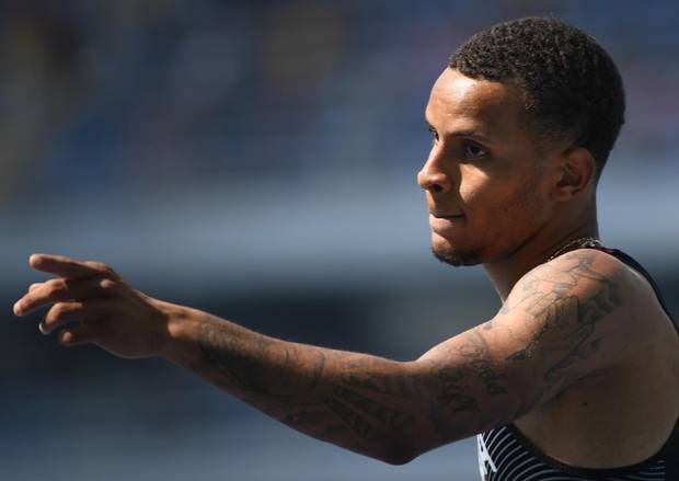 Canada's Andre De Grasse competes in the men's 200-metre qualifier on Aug. 16, 2016.