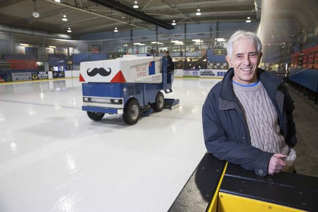 Cambridge University professor Bill Harris, who is also a hockey player for the varsity Cambridge Eskimos, is seen before his game against Oxford, March 3, 2018.
