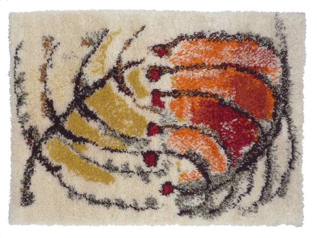 Scandinavian Mid-Century Modern Vintage Rya Rug from Finland, $1,945.21 at FinnishDesignStudio/Etsy (etsy.com). 