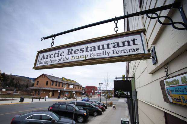 The Arctic Restaurant shop in Whitehorse, where Friedrich Trump is said to have made at least part of the initial fortune in the empire now controlled by the president-elect.