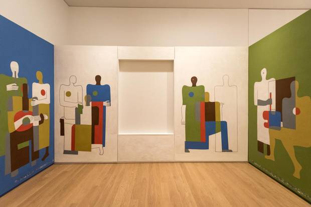 William Perehudoff's Intercontinental Packers Reception Room Murals is among the works on display.