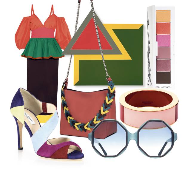 Frank Stella’s graphic pops of colour.