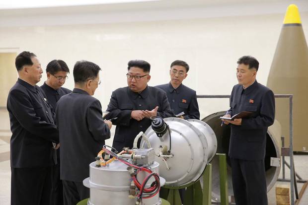 On Sept. 3, North Korea's state news agency released this undated photo of Mr. Kim giving guidance on a nuclear-weapons program, as Pyongyang announced what it claimed was its biggest nuclear test to date. South Korean officials estimated at the time that the underground detonation was 50 kilotons, or the equivalent of 50,000 tons of TNT, but another analysis by the U.S. think tank 38 North. Either way, the result would be devastating if, as a last resort, the North Koreans targeted the South.