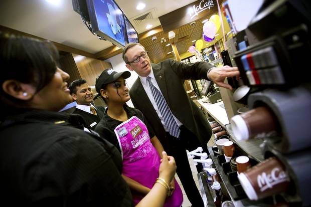 Mr. Betts at a Toronto McDonald's location in 2012.