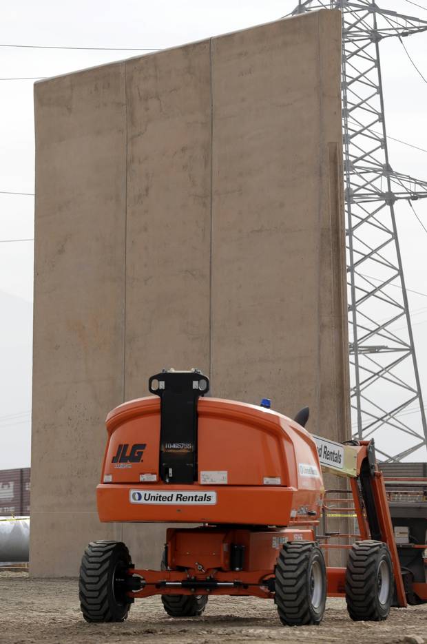 A border wall prototype by Fisher San & Gravel Co.