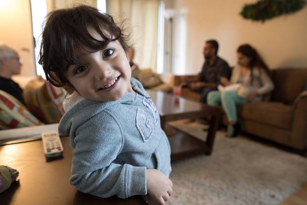 Lilyan Albarko, 2, smiles while at home with her parents.