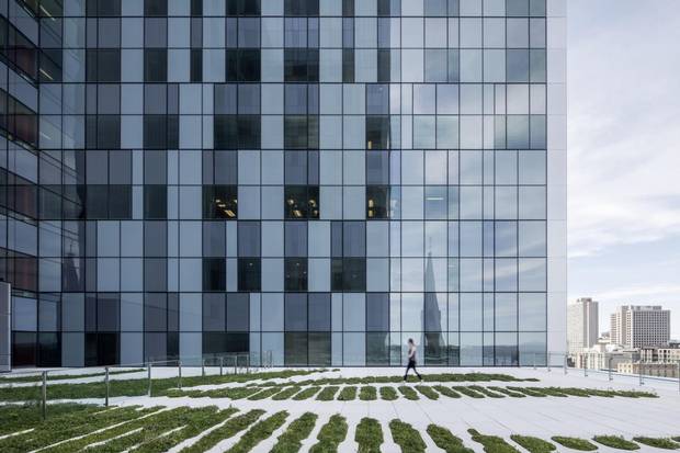 A roof terrace on the eighth floor is pictured.
