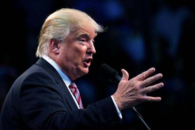 Republican presidential nominee Donald Trump speaks at a campaign rally in Toledo, Ohio, on July 27, 2016.