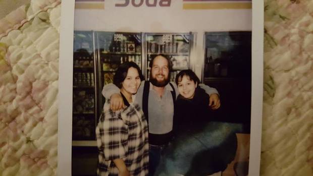 Mary Purdy (right) died of a drug overdose, leaving her children behind. She is pictured with her sister, Marie Purdy (left) and Rex Purdy (centre).