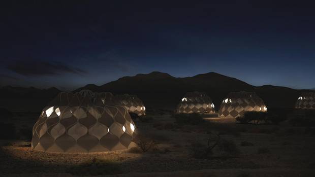 Abeer Seikaly began work on the tent in 2013, in the midst of a mass influx of refugees from Syria into Jordan.