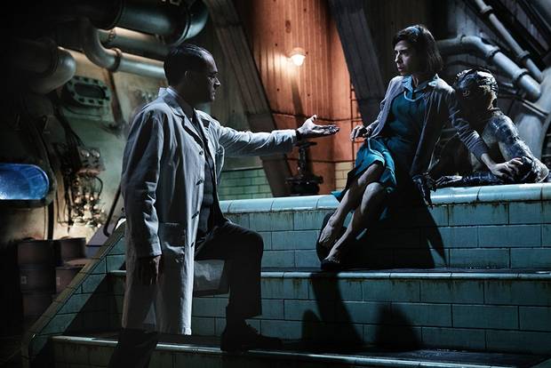 Doug Jones, Michael Stuhlbarg and Sally Hawkins in The Shape of Water.