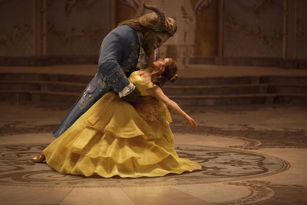 Emma Watson stars as Belle and Dan Stevens as the Beast in Disney's Beauty and the Beast.