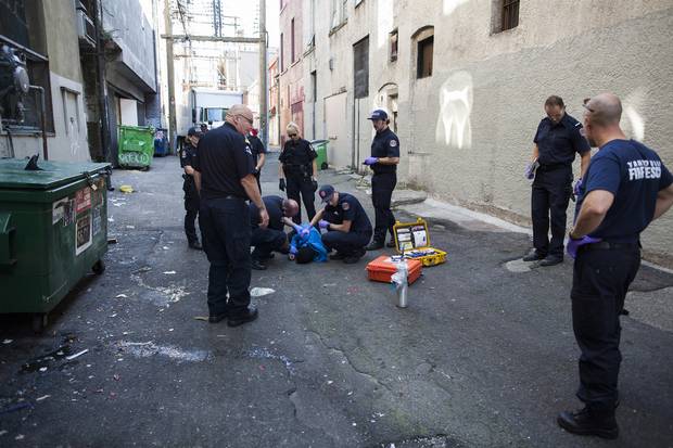 Since Vancouver and Surrey fire departments began carrying naloxone this spring to treat overdose victims, Fire Hall No. 2 members have administered it 32 times. 
