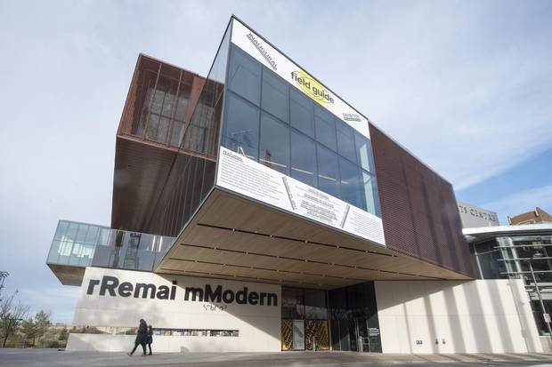 Saskatoon’s Remai Modern is an architectural homage to Frank Lloyd Wright’s Prairie style; its cantilevered stacks reaching out toward the South Saskatchewan River and the community; its glass and copper-coloured mesh exterior announcing big cultural ambitions.