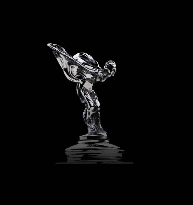 The Rolls-Royce Spirit of Ecstasy hood ornament.