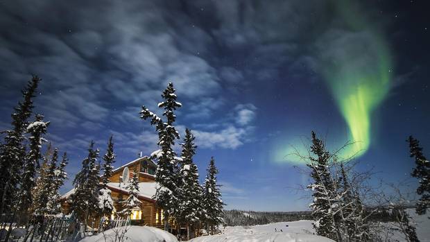Blachford Lake Lodge can have some beautiful views of auroras.