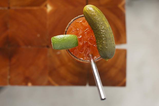 A tasty vegan version of the classic Caesar with house-made ‘clamato’ and kombu dashi. 