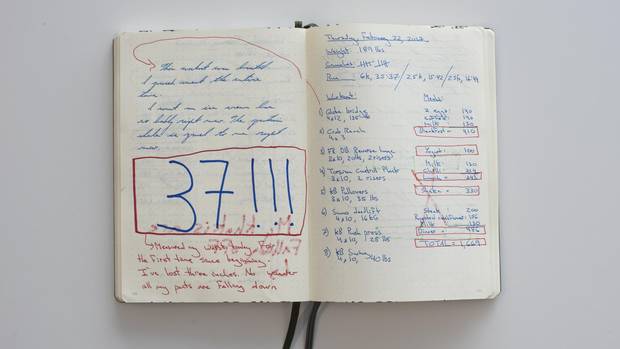 Each day I would record everything I ate and their calorie counts in a green notebook. 