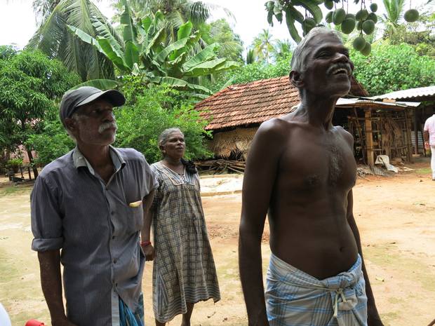 The man who led us through Atchuvely to find my dad's house (left) and another (right) who confirmed its location.
