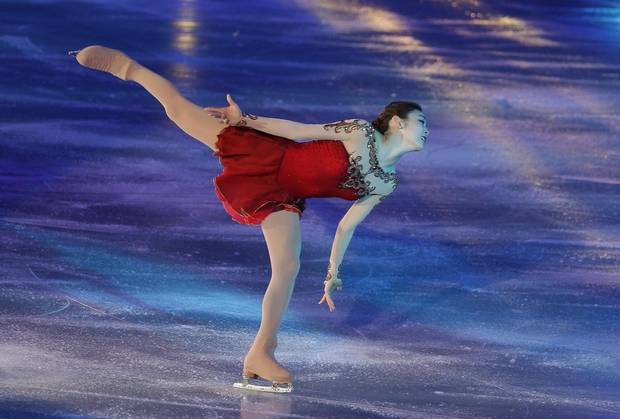  Yuna Kim performs during her farewell ice show in Seoul in 2014.