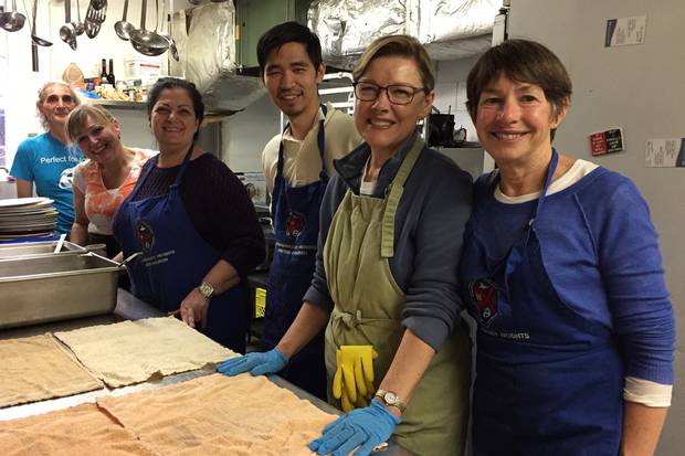 Rawaa Mahouk, third from left, is a government-sponsored Syrian refugee who’s starting a new life in Vancouver with help from a group from the Shaughnessy Heights United Church.
