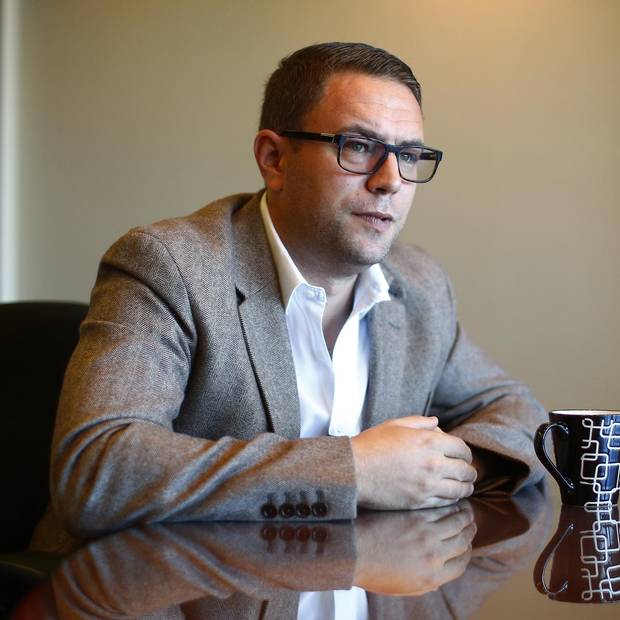 Alex Vicefield, CEO of Inocea, speaks during an interview at the Davie Shipyard in Levis on Monday September 12, 2016.