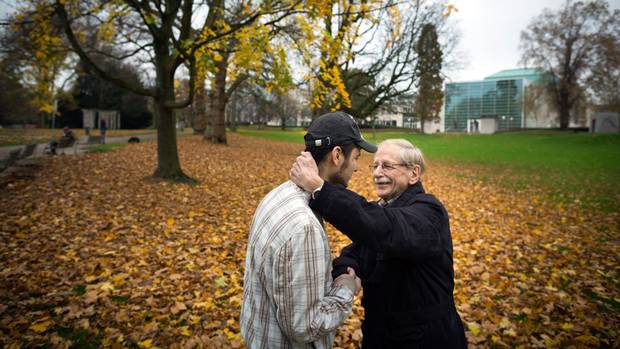 There is a sincere bond between German Max Saschowa, 75, and 22-year-old Khaled Allak. As refugees arrived in Mr. Saschowa's town of Loevenich, there was never a question in his mind that he would help. Mr. Saschowa befriended the young Syrian as a way of paying back the generosity he received as a child when he was a refugee in post-war Europe.