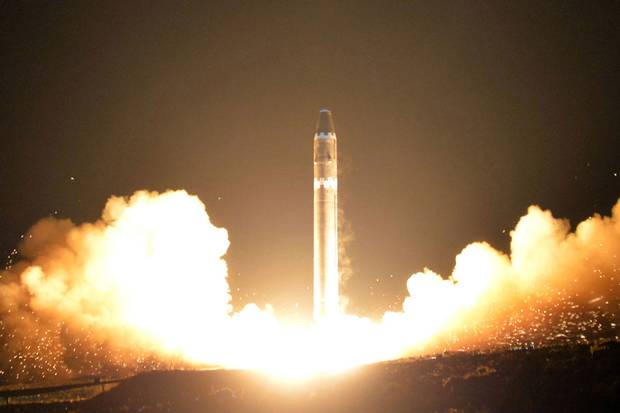 Nov. 29, 2017: North Korea tests the Hwasong-15 intercontinental ballistic missile, which it boasts can reach anywhere in the continental United States (and, by extension, Canada). But it’s unclear whether the missile can carry a nuclear warhead and, if so, whether its effective range would be smaller.