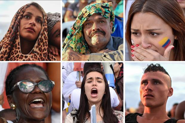 Citizens across Colombia react this week as the Havana Accord is signed by President Juan Manuel Santos and Rodrigo Londono, supreme commander of the Revolutionary Armed Forces of Colombia (FARC).