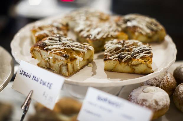 Desserts are seen on display at Campo.
