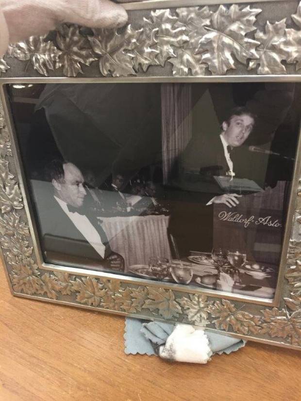 The picture of Mr. Trump and Pierre Trudeau.