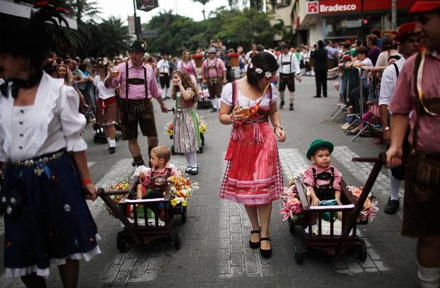 Oktoberfest in Blumenau, Brazil, which was founded by German immigrants in 1850, is half beer festival, half rollicking civic party.