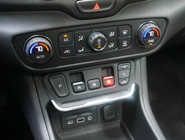 The shift buttons are low on the centre-stack.