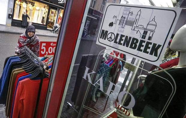 A placard promoting a more peaceful Molenbeek was on display this week after security was tightened in the wake of the carnage in Paris. But something about the district has soured the immigrant experience so much that many young men drop out of school and turn to drug abuse, petty crime and, in some cases, extremism.