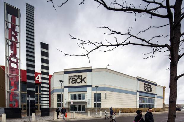 Rack outlets in Canada will carry almost twice as much merchandise from its own full-line stores than its U.S. Rack stores do.
