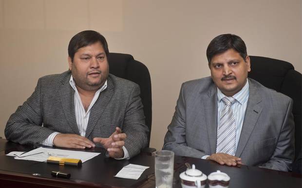 Ajay Gupta and younger brother Atul Gupta, shown in 2011.