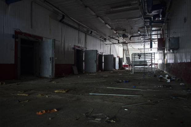 The abandoned Eveleigh’s Seafood fish plant in Little Bay Islands was once the economic heart of the community.