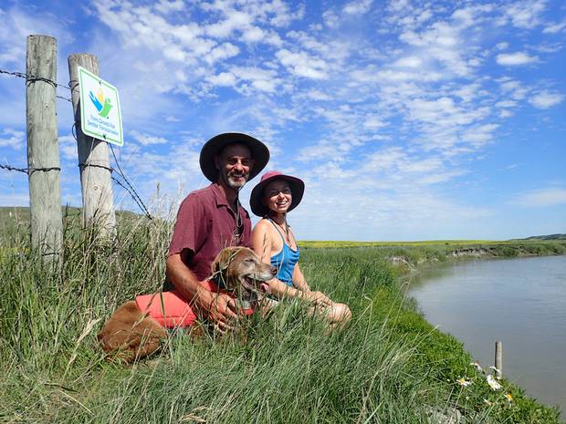 Before her wedding in 2015, economist and PhD candidate Ngaio Hotte went on a 2 1/2-month-long canoe trip across the Prairies with her soon-to-be-husband. This picture was taken along the Qu’Appelle River in Saskatchewan. “We had just a few weeks left in our trip and were stopped for a well-earned lunch break,” she writes.