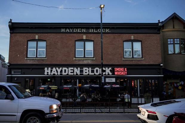 The Hayden Block Smoke and Whiskey restaurant.