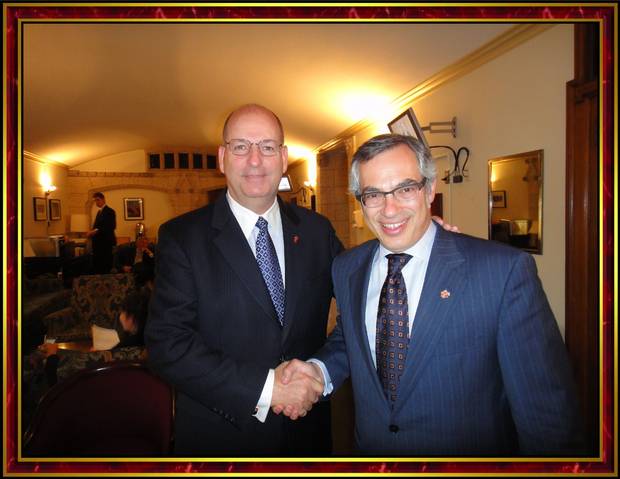 Mr. Goodwin meets Tony Clement, then president of the Treasury Board, in Ottawa in 2014.