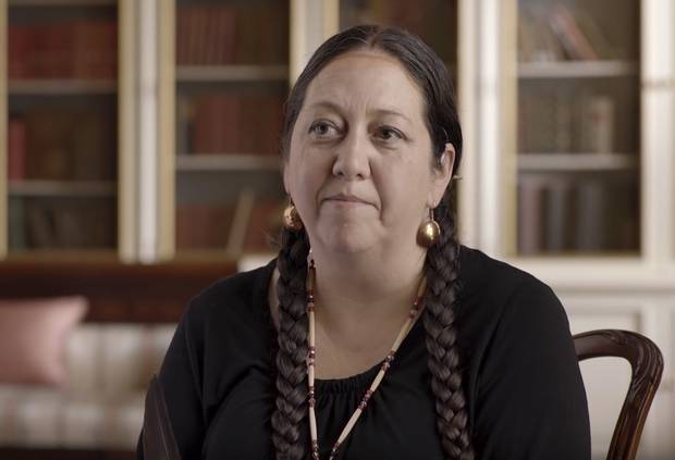 Michif painter and multimedia artist Christi Belcourt.