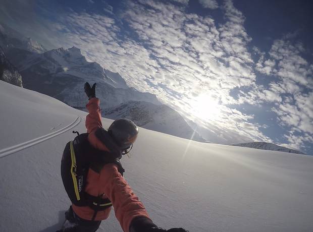 Marie-France Roy, a top snowboarder, has turned the Whistler backcountry in to a setting for daring film and photo shoots.