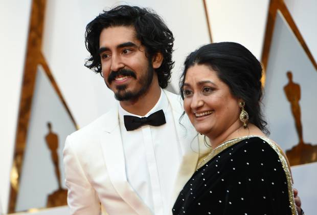 Dev Patel and his mother Anita.