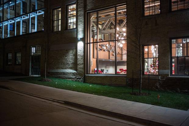 The former Merchants Rubber Co. factory, now the home of a Google office, is seen in downtown Kitchener.