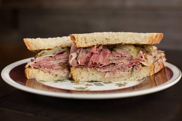 The Beaumont Smoked Meat Sandwich.