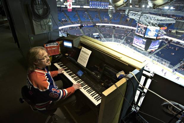 Gordon Graschuk, the organist at Rexall Place, is a lifelong Oilers fan.