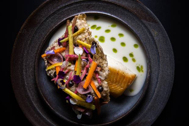 Botanist’s golden-crisped sablefish is set in an exceptionally lemony onion nage.
